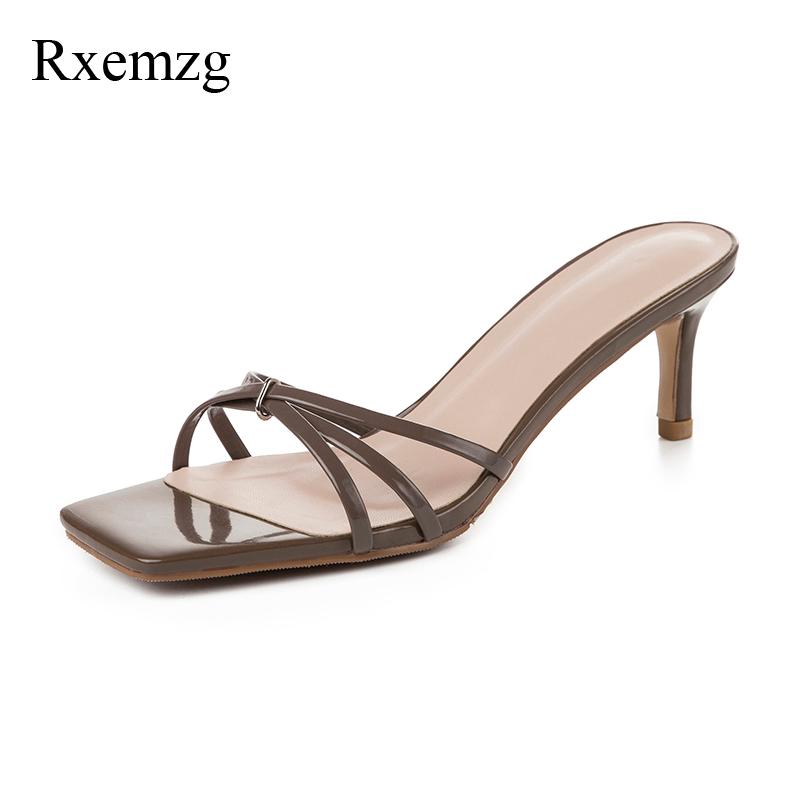Slippers Rxemzg Summer Sandals Mule Heel Women Shoes Woman Black Genuine Leather Slides Outdoor
Slippers Rxemzg Summer Sandals Mule Heel Women Shoes Woman Black Genuine Leather Slides Outdoor