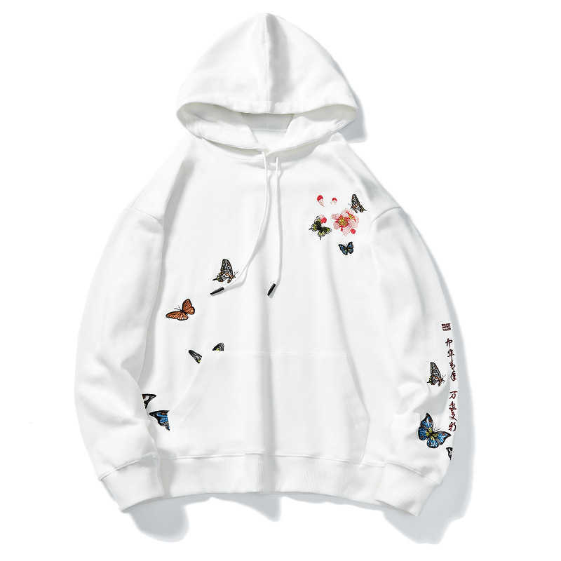 Embroidered Hoodies Men Autumn Sweatshirt Flower Butterfly Harajuku Streetwear Hoodie Pullover Cotton Fall Clothing 210527, Black
Embroidered Hoodies Men Autumn Sweatshirt Flower Butterfly Harajuku Streetwear Hoodie Pullover Cotton Fall Clothing 210527, Black