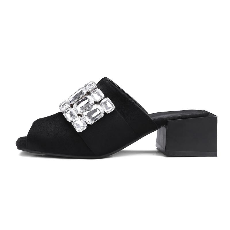Slippers 2021 Summer Fashion Open-toed Chunky Heels Ladies Slipper Leisure Crystal Rhinestone Black Yellow Women Shoes 48
Slippers 2021 Summer Fashion Open-toed Chunky Heels Ladies Slipper Leisure Crystal Rhinestone Black Yellow Women Shoes 48