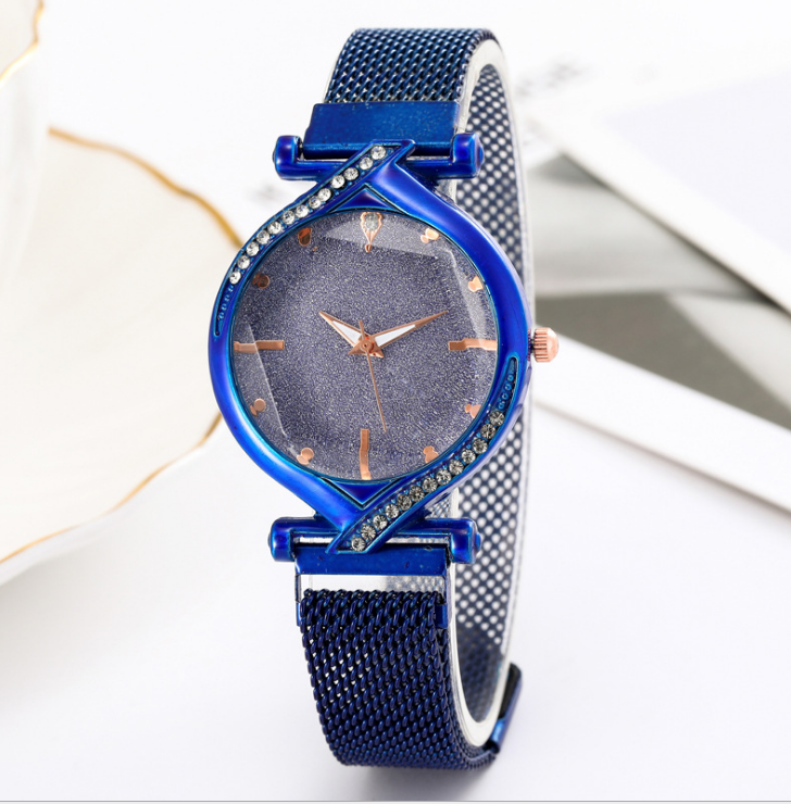 Star Simple Temperament Diamond Womens Watch Maganetic Buckle Mesh Belt Female Watches Fashion Trendy Quartz Wristwatches Wholesale, No send watch for shipping
Star Simple Temperament Diamond Womens Watch Maganetic Buckle Mesh Belt Female Watches Fashion Trendy Quartz Wristwatches Wholesale, No send watch for shipping
