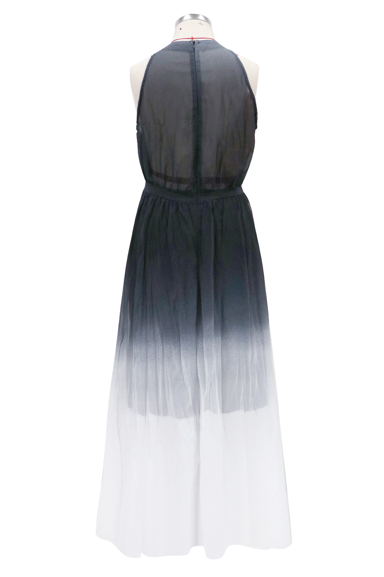 Women Dress Sleeveless Color Matching Sexy Dresses Split Plus Size Long Summer Clothes 210513