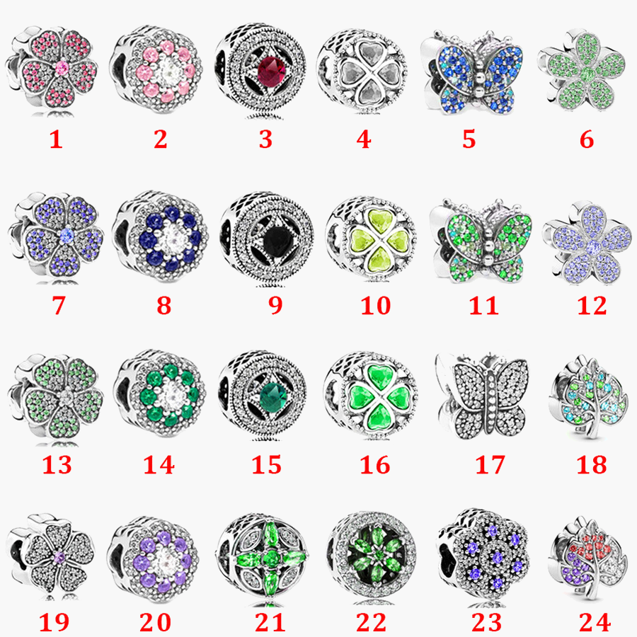 Fine jewelry Authentic 925 Sterling Silver Bead Fit Pandora Charm Bracelets Four-leaf Clover Butterfly Cross Bead Love Safety Chain Pendant DIY beads, Black
Fine jewelry Authentic 925 Sterling Silver Bead Fit Pandora Charm Bracelets Four-leaf Clover Butterfly Cross Bead Love Safety Chain Pendant DIY beads, Black