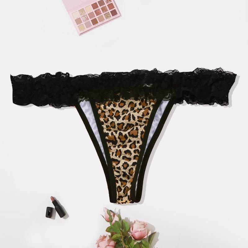 Women's Panties Sexy Women Leopard Print Sheer Lace Underwear Female Breathable Low Waist Underpant Lingerie Thongs Soft Briefs, Black;pink
Women's Panties Sexy Women Leopard Print Sheer Lace Underwear Female Breathable Low Waist Underpant Lingerie Thongs Soft Briefs, Black;pink