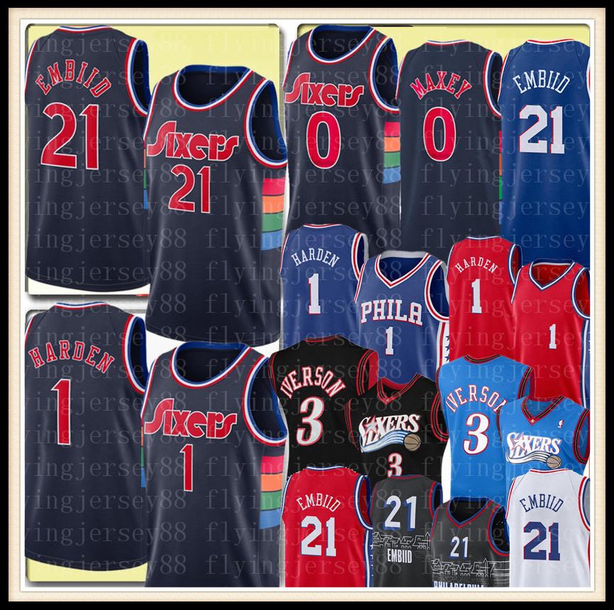 man Joel 21 Embiid Jerseys Jame 1 s Harden Tyrese 0 Maxey City Basketball Jersey Allen 3 Iverson Shirt 76
man Joel 21 Embiid Jerseys Jame 1 s Harden Tyrese 0 Maxey City Basketball Jersey Allen 3 Iverson Shirt 76