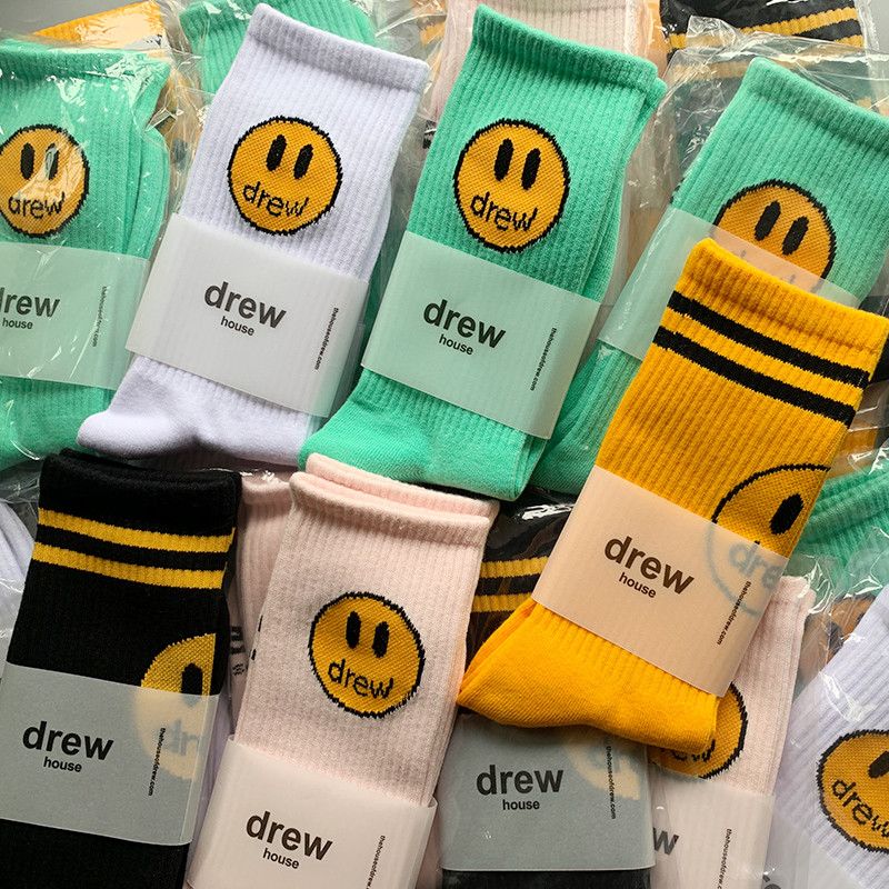 Mens Socks Drew house Justin Bieber Smiley Face Solid Color Stripes Tie-dye Skateboard Fashion Cotton Sock, Black
Mens Socks Drew house Justin Bieber Smiley Face Solid Color Stripes Tie-dye Skateboard Fashion Cotton Sock, Black