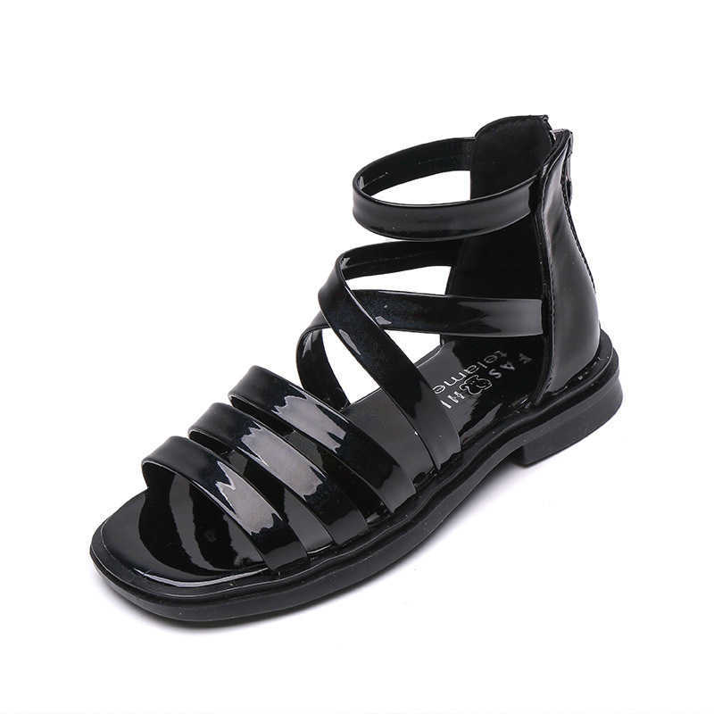 Girls' Sandals 2021 New Children's Summer Little Girls Roman Sandals In The Tide of Big Children's Fashion Princess Sandals X0703