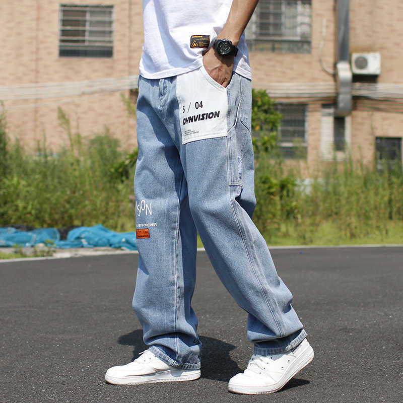 Fashion Streetwear Men Jeans Loose Fit Printed Designer Denim Baggy Trousers Patch Pocket Hip Hop Wide Leg Cargo Pants, Retro light blue
Fashion Streetwear Men Jeans Loose Fit Printed Designer Denim Baggy Trousers Patch Pocket Hip Hop Wide Leg Cargo Pants, Retro light blue