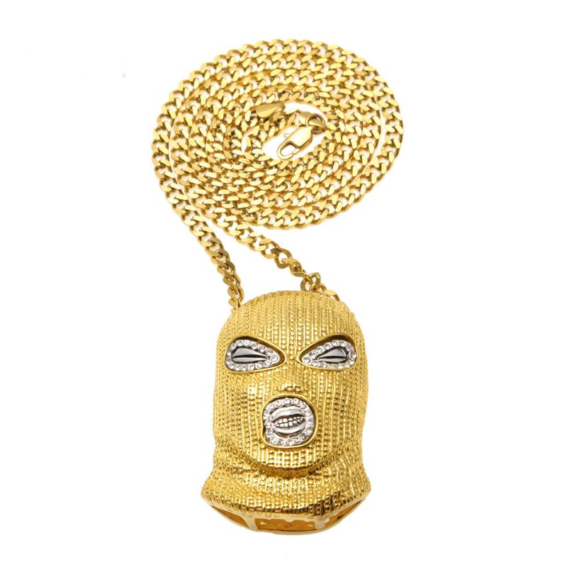 Pendant Necklaces Fashion Personality Inlaid Zircon Anti-terrorism Headgear Necklace Men's Hip-hop Nightclub Trendy Jewelry, Silver
Pendant Necklaces Fashion Personality Inlaid Zircon Anti-terrorism Headgear Necklace Men's Hip-hop Nightclub Trendy Jewelry, Silver