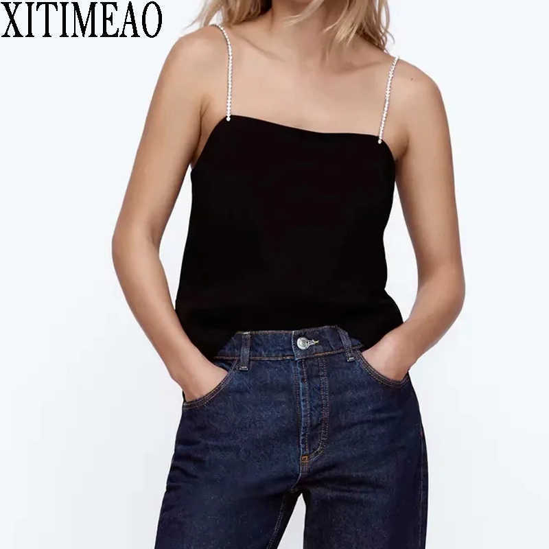 ZA Sexy Halter Top Tank Women Summer Backless Camisole Fashion Crystal Decoration Female Sleeveless Vest 210604, Black
ZA Sexy Halter Top Tank Women Summer Backless Camisole Fashion Crystal Decoration Female Sleeveless Vest 210604, Black