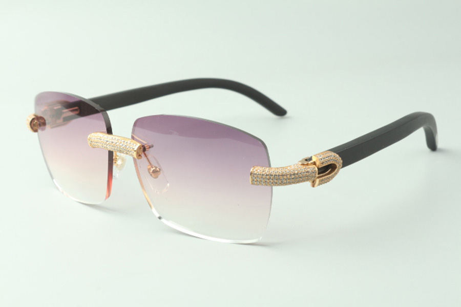 Designer micro-paved diamond sunglasses 3524025 with black wood arms glasses, Direct sales, size: 18-135mm
Designer micro-paved diamond sunglasses 3524025 with black wood arms glasses, Direct sales, size: 18-135mm