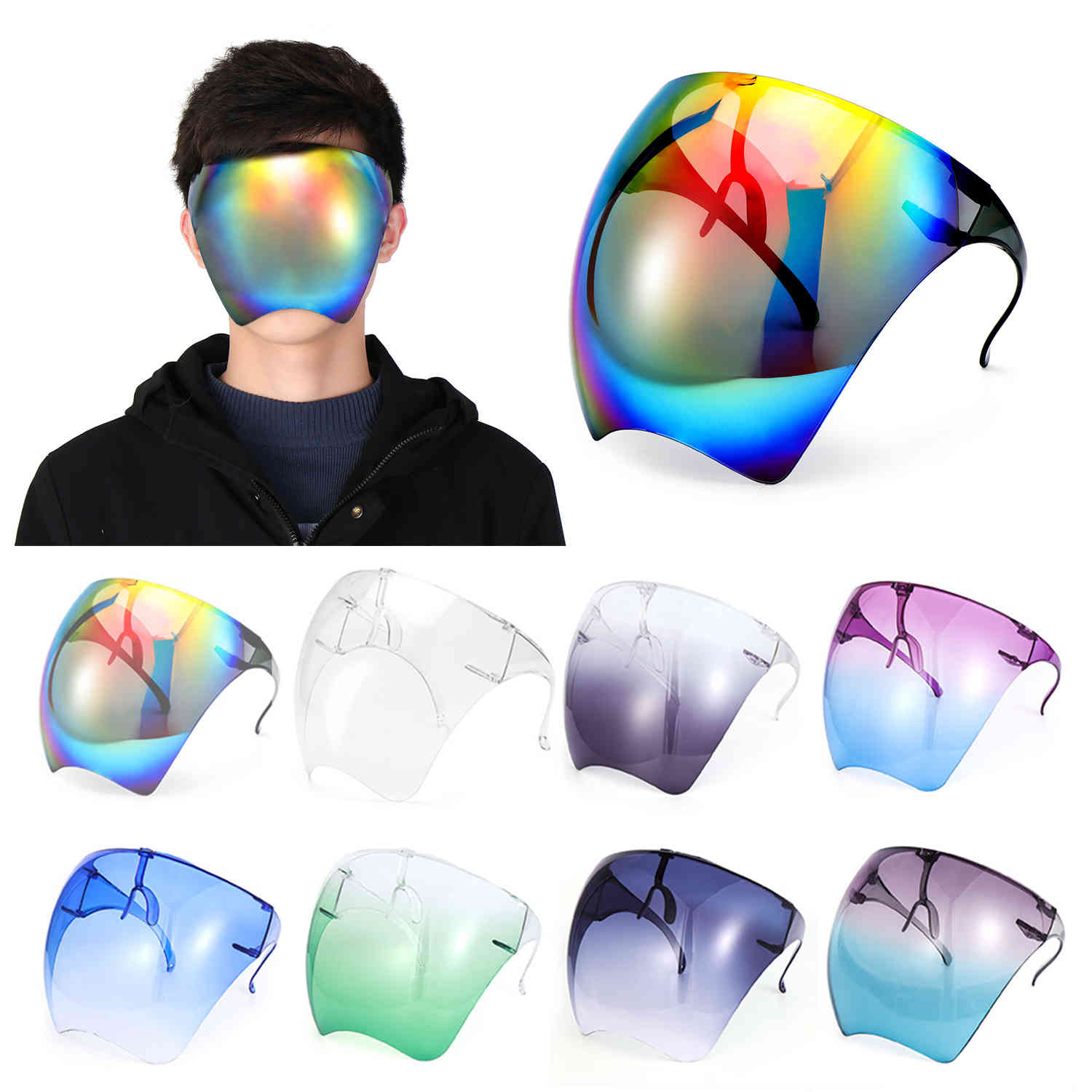 Oversized Anti-Fog Goggles Sunglasses Visor UV Protective Full Face Cover Daily Entertainment Eyewear Safety Glasses Driving
Oversized Anti-Fog Goggles Sunglasses Visor UV Protective Full Face Cover Daily Entertainment Eyewear Safety Glasses Driving