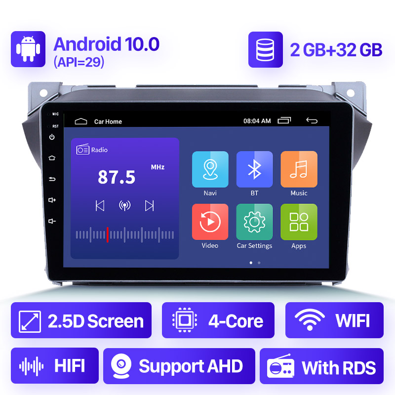 9" Android 10.0 Car dvd Player Radio GPS Navi For Suzuki alto 2009-2016 QLED 2 Din Multimedia