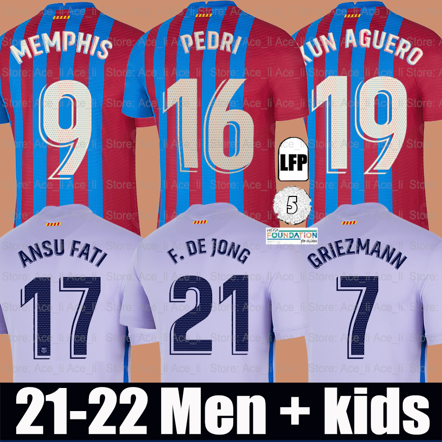 21 22 soccer jersey PEDRI BARCELONA MEMPHIS KUN AGUERO BARCA camiseta de futbol 2021 2022 GRIEZMANN ANSU FATI F.DE JONG Emerson ROYAL Eric football shirt men + kids kit, 20-21 4th
21 22 soccer jersey PEDRI BARCELONA MEMPHIS KUN AGUERO BARCA camiseta de futbol 2021 2022 GRIEZMANN ANSU FATI F.DE JONG Emerson ROYAL Eric football shirt men + kids kit, 20-21 4th