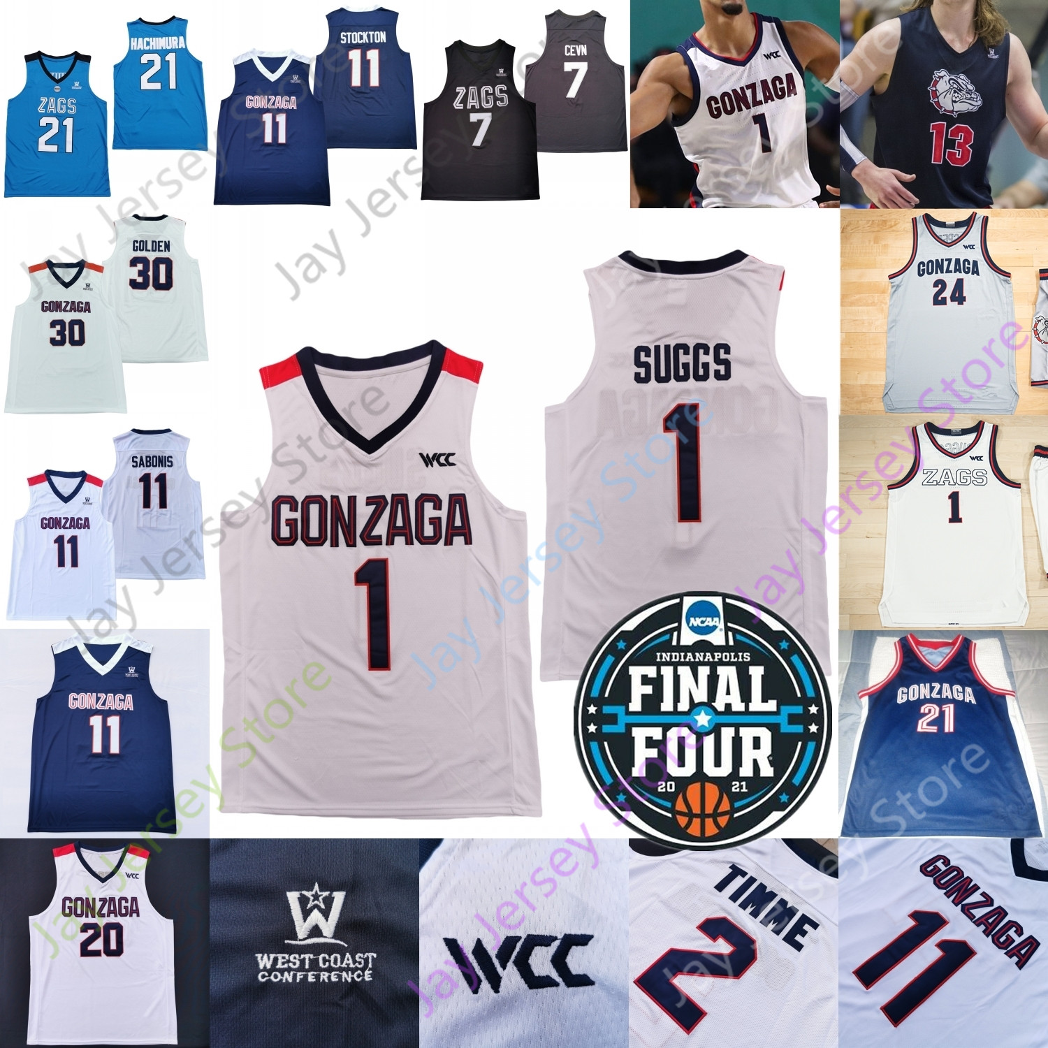 2021 Final Four Gonzaga Bulldogs Basketball Jersey NCAA College Jalen Suggs Filip Petrusev Ryan Woolridge Joel Ayayi 12 Stockton Corey Kispert, White 2019
2021 Final Four Gonzaga Bulldogs Basketball Jersey NCAA College Jalen Suggs Filip Petrusev Ryan Woolridge Joel Ayayi 12 Stockton Corey Kispert, White 2019