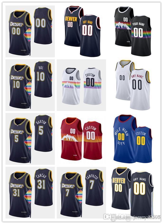 75th Custom Mens Womens DenverNuggetsJersey 5 Will Barton 10 Bol Bol 7 Facundo Campazzo 31 Vlatko Cancar Basketball Jerseys, Black;red
75th Custom Mens Womens DenverNuggetsJersey 5 Will Barton 10 Bol Bol 7 Facundo Campazzo 31 Vlatko Cancar Basketball Jerseys, Black;red