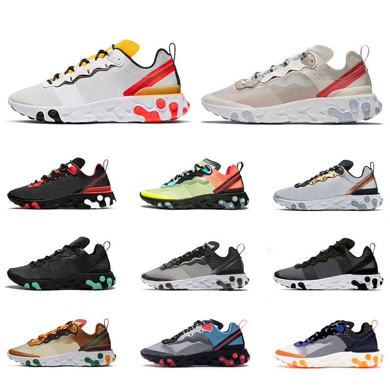 Designer React Element 87 55 Men Women Running Shoes Anthracite Light Bone Black White Red Desert Sand Sneakers Sports Size 36-45, #8 solar red 2 40-45
Designer React Element 87 55 Men Women Running Shoes Anthracite Light Bone Black White Red Desert Sand Sneakers Sports Size 36-45, #8 solar red 2 40-45