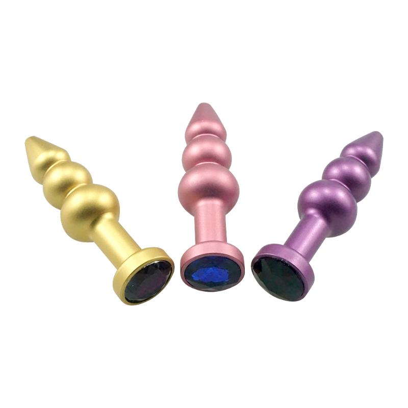 Sex Toys For Couples Length 106mm Colorful Metal Beads Anal BuPlug Jewel Fetish Bum Insert Women Men Adult Product