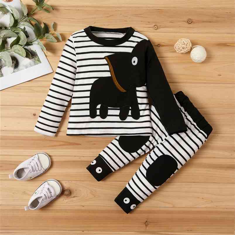Autumn Children Sets Casual Boys Long Sleeve O Neck Print Elephant Striped T-shirt Pants Cute GIrls Clothes 210629, Gray
Autumn Children Sets Casual Boys Long Sleeve O Neck Print Elephant Striped T-shirt Pants Cute GIrls Clothes 210629, Gray