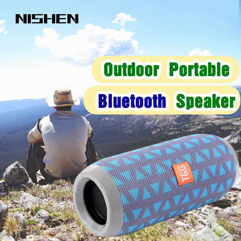 Tg117 Bluetooth Outdoor Speaker Waterproof Portable Wireless Column Loudspeaker Box Support Tf Card Fm Radio Aux Input Audio New Arrive Car