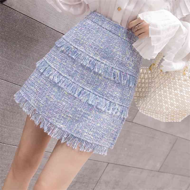 Vintage Tweed Mini Skirt Women Fashion A Line Back Zipper Tassel Ladies Skirts Casual Faldas Mujer 210520, Photo color
Vintage Tweed Mini Skirt Women Fashion A Line Back Zipper Tassel Ladies Skirts Casual Faldas Mujer 210520, Photo color