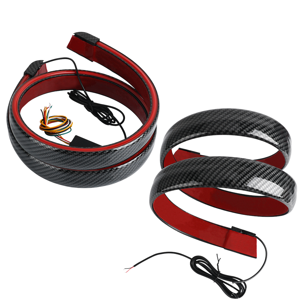 Flexible Car Trunk Tail Brake Lights Rear Additional Stop Multiple Flow Strips Turn Signal Lamp DRL Daytime Running Light