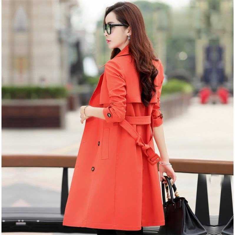 FTLZZ Plus Size 3XL Trench Long Coat Spring Autumn Women's Double Breasted Windbreaker Outerwear Female Casual 210820