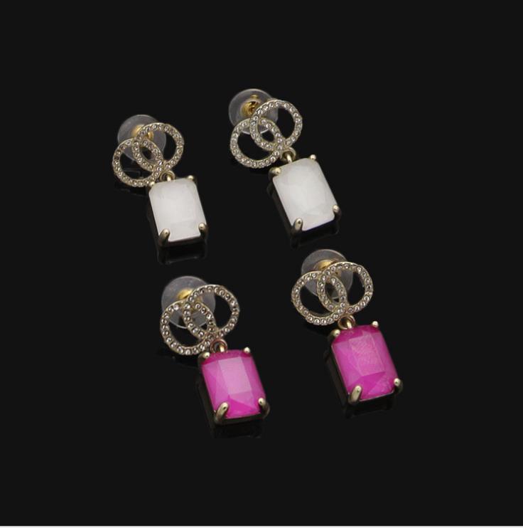 C letter full drill hanging square drill rose red drill Earrings women's foreign trade Earrings, Silver
C letter full drill hanging square drill rose red drill Earrings women's foreign trade Earrings, Silver