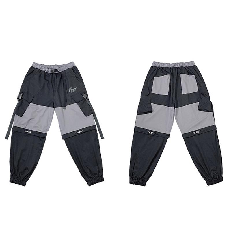 BYBB'S DARK Joggers Men Cargo Pants Patchwork Detachable Short Pant Sweatpants Streetwear 2021 Fashion Trousers Male BB202 Men's