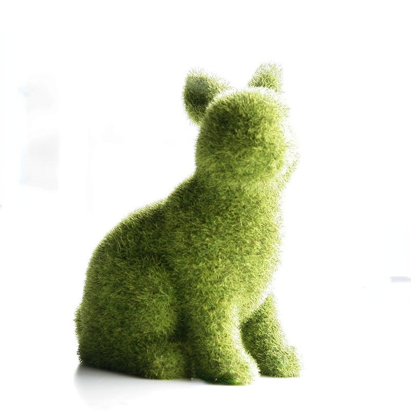 Easter Resin Simulation Flocking Rabbit Home Garden Courtyard Grass Outdoor Window Shooting Scene Decoration(The logistics price Pls Contact us)