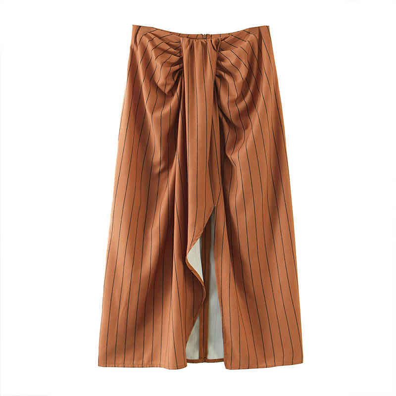 Paris Girl Autumn Browmn Striped Midi Skirt Women Ekegabt Back Zipper Pleated Print Split Hip Skirts 210524, Brown
Paris Girl Autumn Browmn Striped Midi Skirt Women Ekegabt Back Zipper Pleated Print Split Hip Skirts 210524, Brown