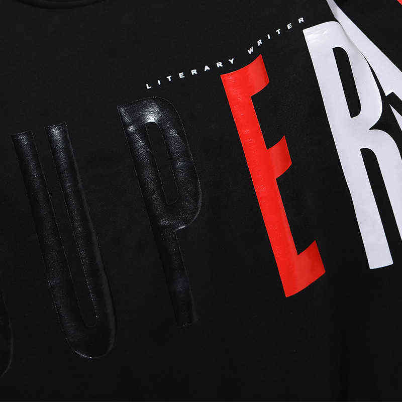 Plus Size 7XL 8XL 9XL Mens Hoodies Big Letter Hoodie Aesthetic Clothes Spring Autumn Street Wear Sweatshirts Men Pullover 211217