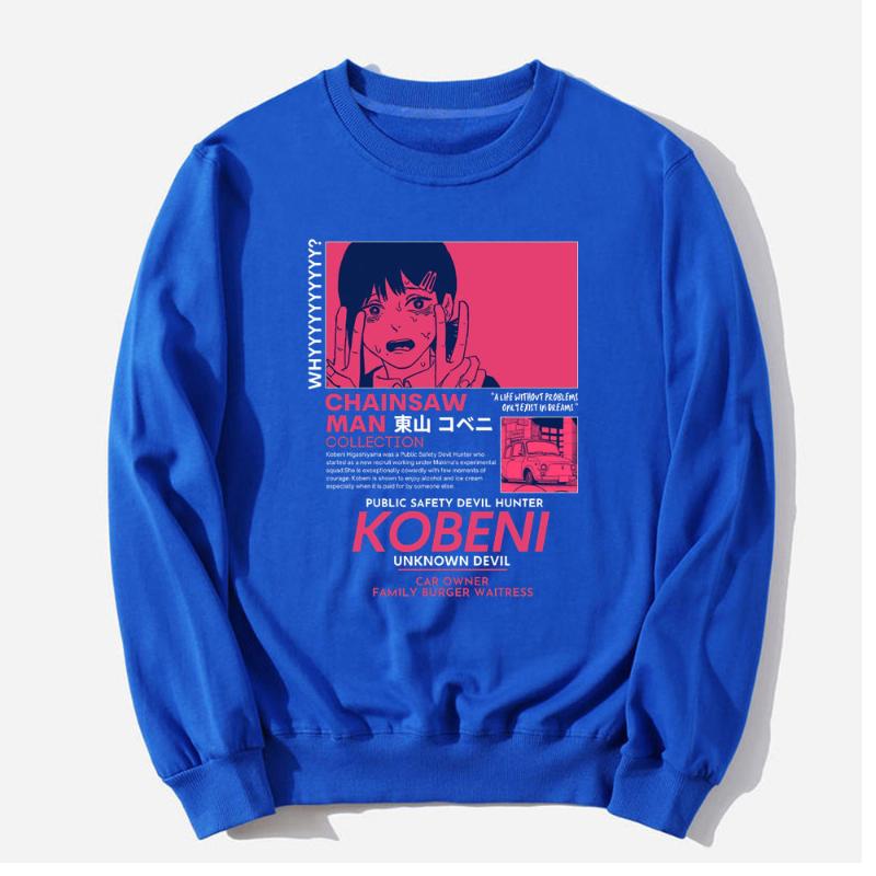 Fashion Men's Hoodies Arrival Chainsaw Man Sweatshirt Harajuku Oversized Women's Clothing Tops Kpop Long Sleeves Vintage Sweater
