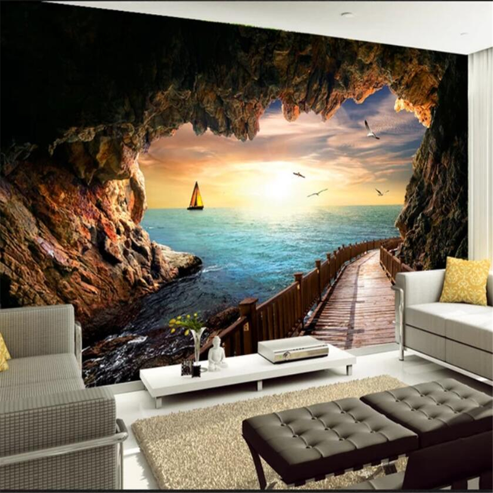 Seascape Beautiful Sunset Landscape Custom Large Mural Green Wallpaper papel de parede para quarto, Blue
Seascape Beautiful Sunset Landscape Custom Large Mural Green Wallpaper papel de parede para quarto, Blue