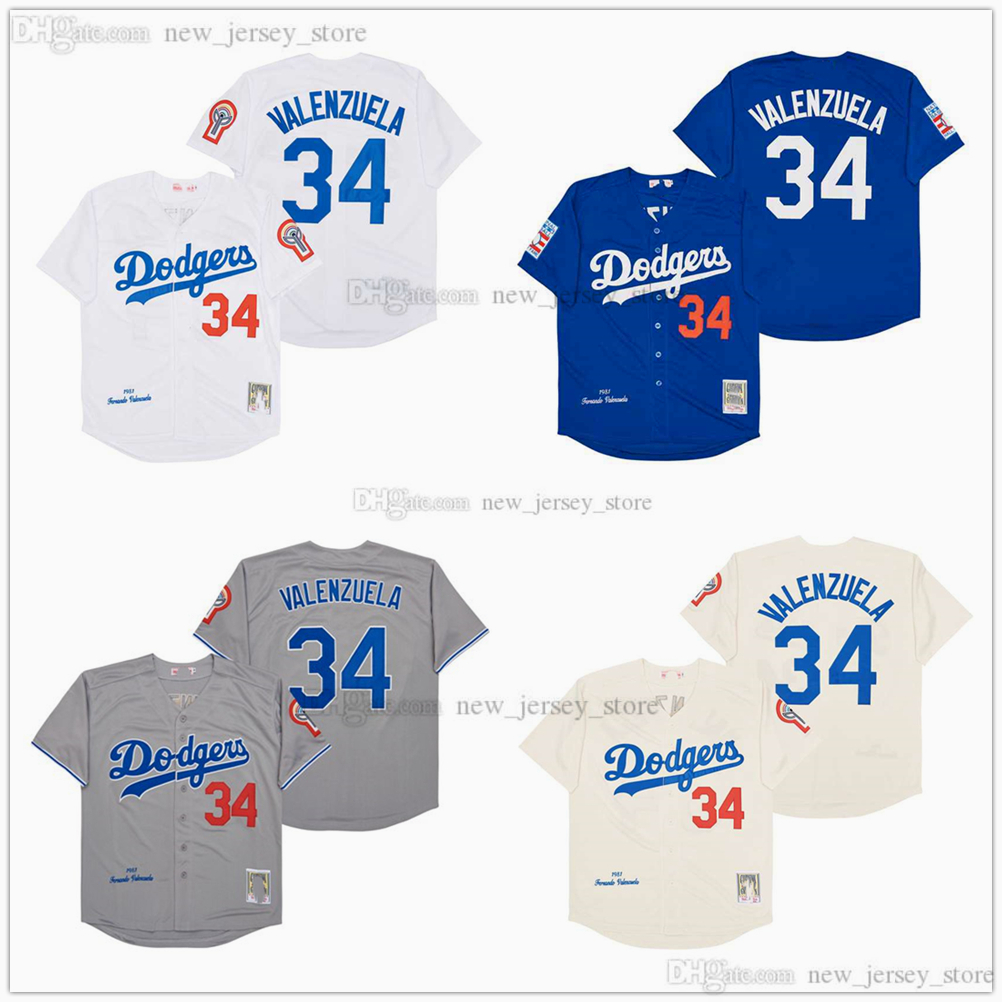 Vintage Baseball 1981 Fernando 34 Valenzuela Jersey Retro #34 White Grey Blue Jerseys, Same as picture
Vintage Baseball 1981 Fernando 34 Valenzuela Jersey Retro #34 White Grey Blue Jerseys, Same as picture