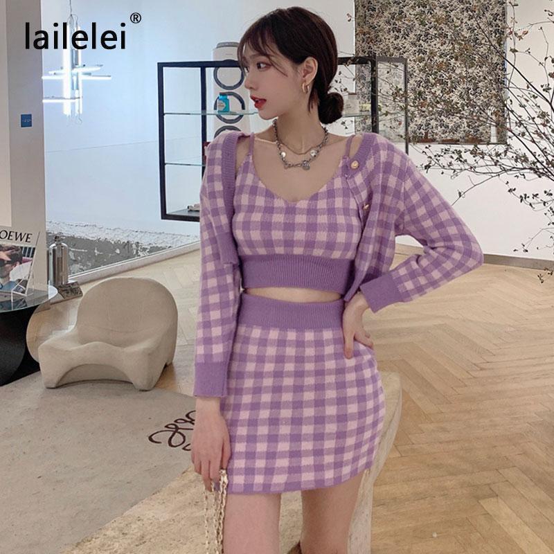 Women's Tracksuits Make Firm Offers Three Grid Knitting Autumn/winter Suit Short Paragraph Cardigan Sexy V-neck Harness Pockets Skirt, Three piece suit
Women's Tracksuits Make Firm Offers Three Grid Knitting Autumn/winter Suit Short Paragraph Cardigan Sexy V-neck Harness Pockets Skirt, Three piece suit