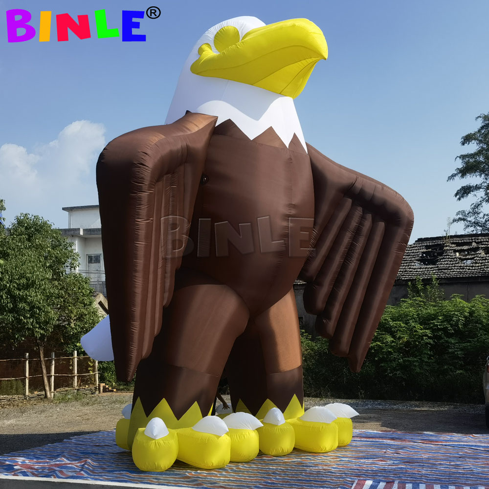 Custom 20ft giant Inflatable Eagle balloon flying Hawk mascot for Outdoor Advertising