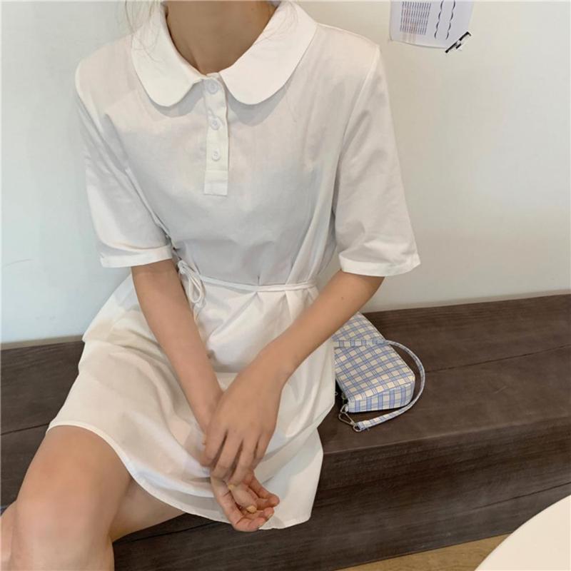 Women Dress 2021 Summer Korean Chic Ladies Retro Single-Breasted Loose Short Sleeve Lapel Belt Vestidos Casual Dresses, Black
Women Dress 2021 Summer Korean Chic Ladies Retro Single-Breasted Loose Short Sleeve Lapel Belt Vestidos Casual Dresses, Black