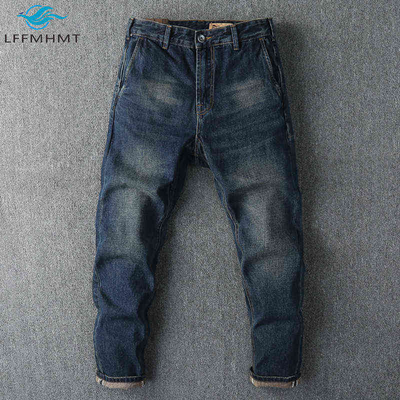 3310 West American Style Autumn Fashion Denim Pant Heavy Weight Vintage Jeans Men High Quality Washed Retro Loose Casual Trouser 211111