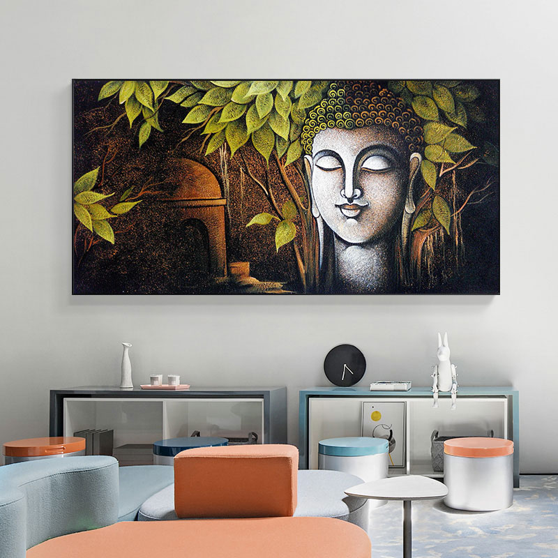 Golden Buddha Paintings Wall Art Posters and Prints Buddhism Canvas Painting Religious Pictures Living Room Home Decoration