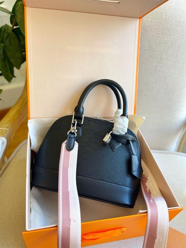 Top Quality Alma Bb Fashion Women Shoulder Bags Chain Messenger Bag Leather Handbags Shell Wallet Purse Ladies Cosmetic Crossbody Bags Tote, Black water ripple
Top Quality Alma Bb Fashion Women Shoulder Bags Chain Messenger Bag Leather Handbags Shell Wallet Purse Ladies Cosmetic Crossbody Bags Tote, Black water ripple