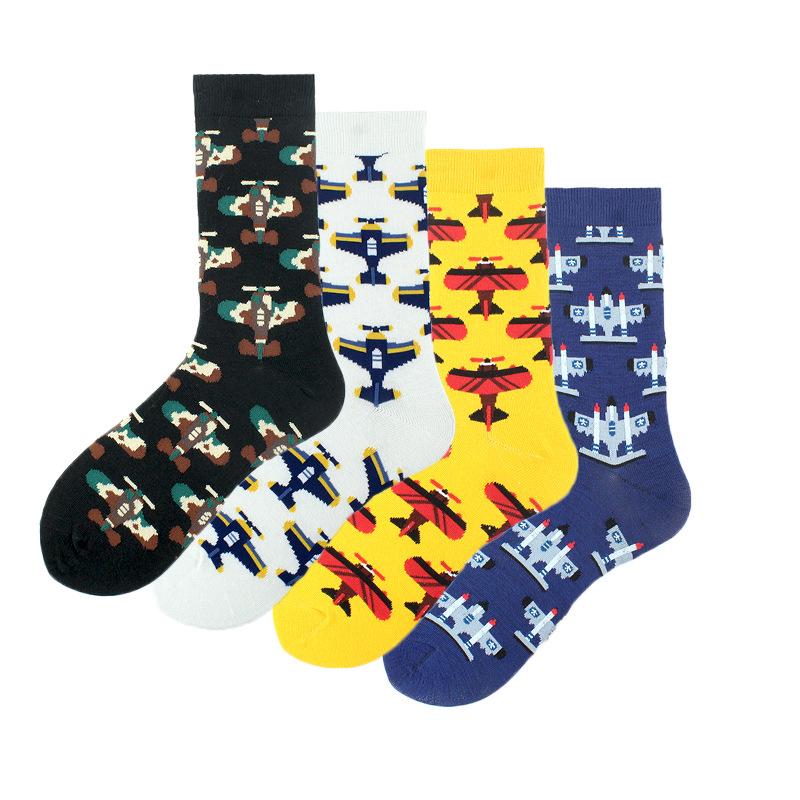 Men's Socks Cool Cartoon Aircraft Plane Cotton Crew Men Autumn Winter Harajuku Designer Fun Crazy Funky Gift Novelty Black Yellow
Men's Socks Cool Cartoon Aircraft Plane Cotton Crew Men Autumn Winter Harajuku Designer Fun Crazy Funky Gift Novelty Black Yellow