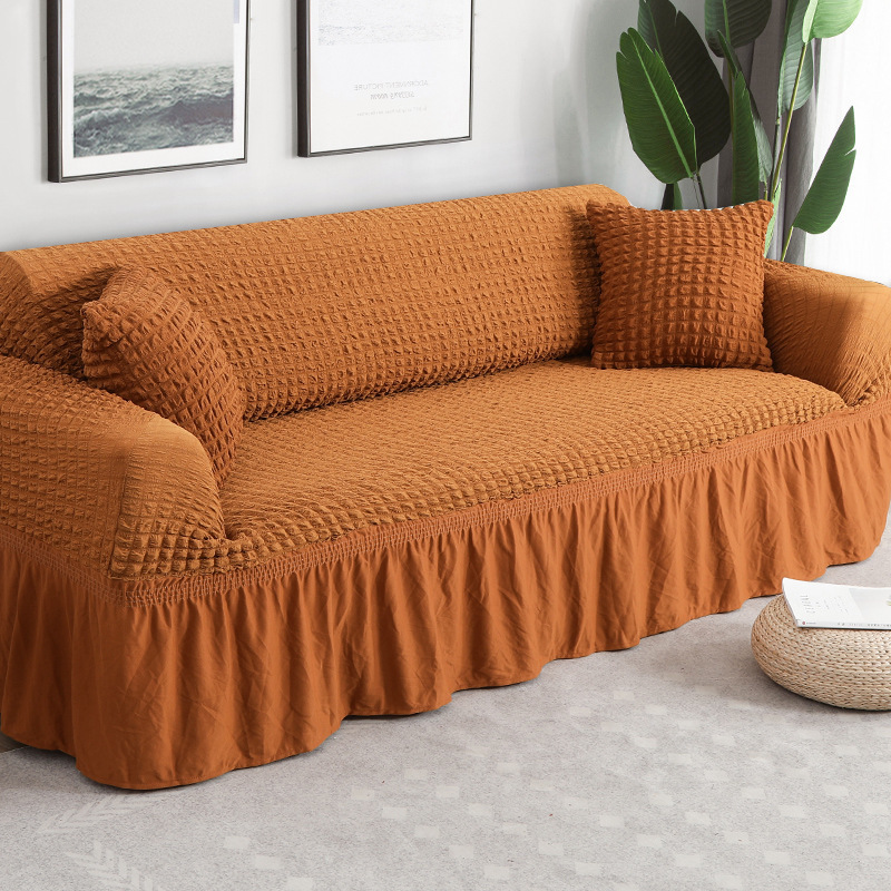 Waterproof Solid Color Elastic for Living Room Printed Plaid Stretch Slipcovers L Shape 2024 - 100% Polyester, Couch Cover, Sectional Sofa Cover