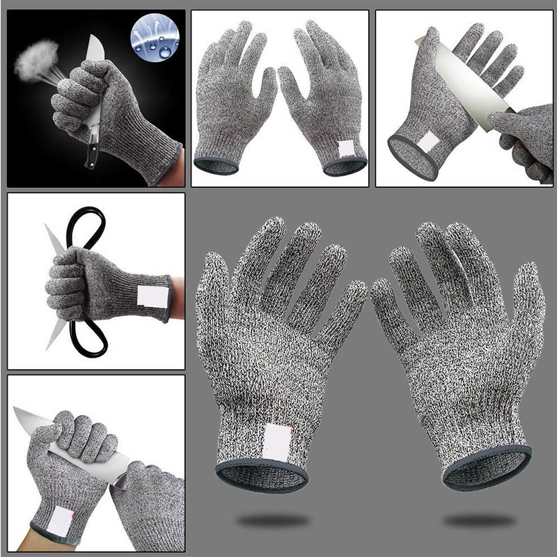 Stainless Steel Wire Butcher Cut-Resistant Glove Kitchen Gadgets Anti-cut Gloves Cut Proof Stab Resistant 1 Pair Multifunction