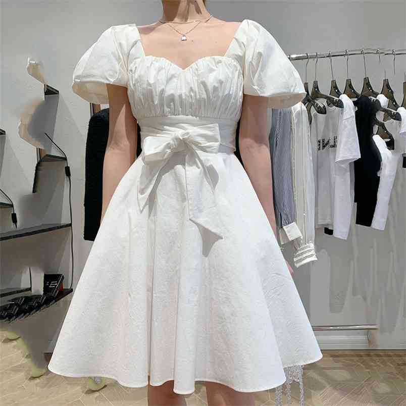 Summer Sweet White Vintage Dress Korea Elegant Women Puff Sleeve Bowknot Party Mini Female 210519, Photo color
Summer Sweet White Vintage Dress Korea Elegant Women Puff Sleeve Bowknot Party Mini Female 210519, Photo color