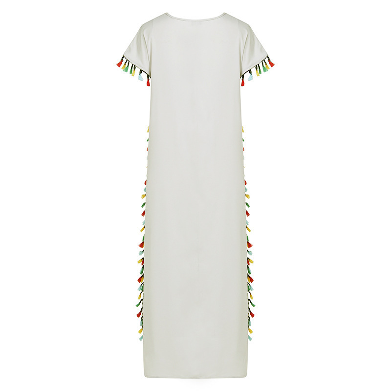 Women Dress Plus Size Sexy Flowers Bohemian es For Tassel Patchwork Long Woman Spring Summer 210513