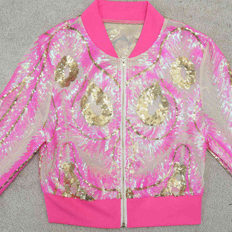 Beyprern Chic Sequins Skirt Set And Matching Jacket 3 Pieces Suits Womens Sequins Bodycon Matching Set Birthday Outfits 211109