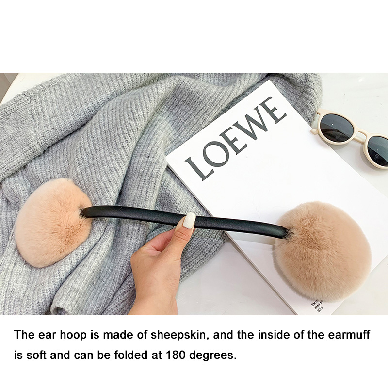 Natural 100% Rex Rabbit Fur Earmuffs Women Fashion Men Warm Russia Winter Real Fur Earmuffs Ear Cover fur Earlap Girl