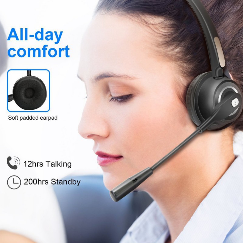 Call Center Bluetooth Headphones with Microphone BH520 Wireless Headphone Noise Canceling Headset for Computer Phones Desktop
Call Center Bluetooth Headphones with Microphone BH520 Wireless Headphone Noise Canceling Headset for Computer Phones Desktop