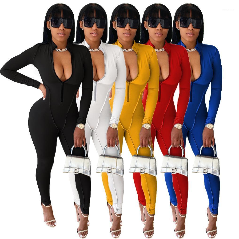 Summer Womens Jumpsuits Long Sleeve V Neck Zipper Ladies Rompers Fashion Casual Female Clothing New Spring, Black;white
Summer Womens Jumpsuits Long Sleeve V Neck Zipper Ladies Rompers Fashion Casual Female Clothing New Spring, Black;white