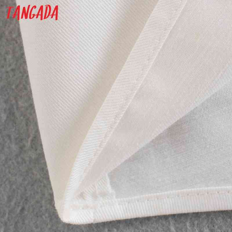 Fashion Women White Shirt Arrival Long Sleeve Ladies Buttons Mini Dress Vestidos 2W87 210416